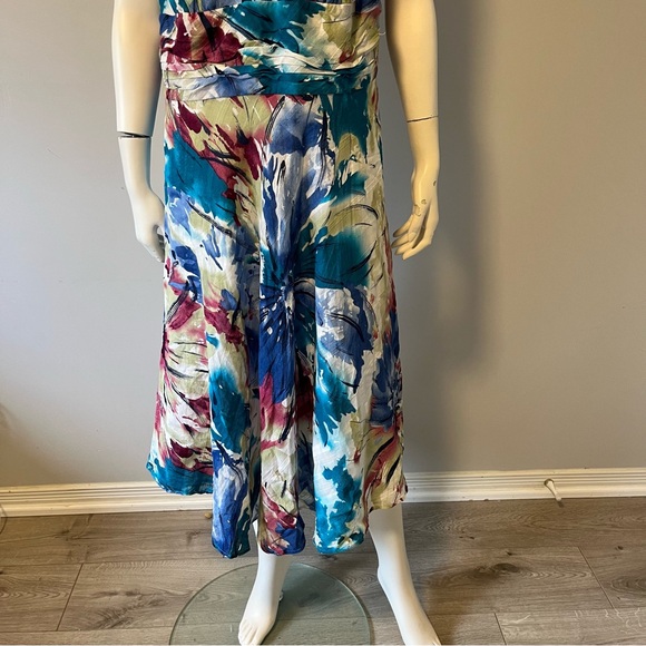 Lane Bryant Plus Size Floral Dress US 16, 100% Cotton Shell V-Neck, A-Line style - Picture 7 of 9